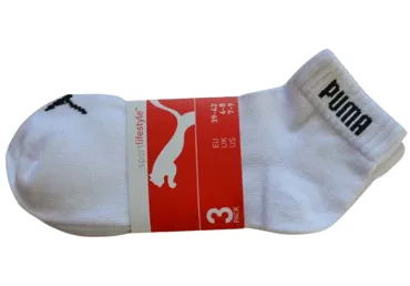 Sporta zeķes(Quarter)PUMA 3pāri 39/42 baltas