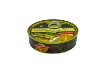 Šprotes eļļā ar citrona garšu BRĪVAIS VILNIS 160g