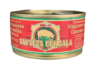 Sterilizēti konservi BRASLA Sautēta cūkgaļa 325g