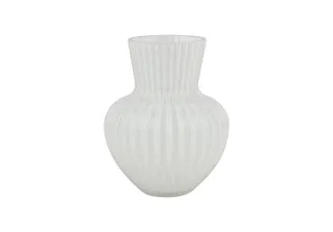 Stikla vāze ILAJA Pure White 19cm