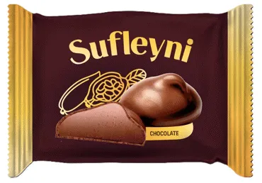 Suflē konfektes SUFLEYNI ar šokolādes garšu sver.