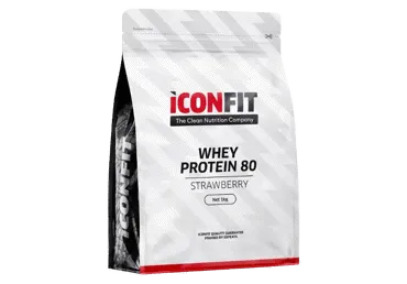 Sūkalu proteīns ar meža zemeņu garšu un saldinātājiem ICONFIT 1kg