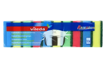 Sūkļi trauku mazg. VILEDA Rainbow 10gab.