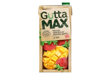 Sulas dzēriens GUTTA MAX mango-zemeņu 2L