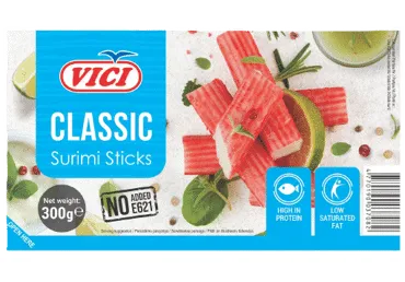 Surimi nūjiņas ar krabju garšu dzesētas Viči 300g