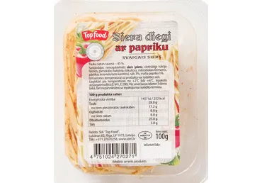Svaigais siers Siera Diegi TOP FOOD ar paprikas garšu 100g