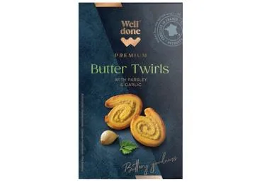 Sviesta cepumi ar ķiplokiem un pētersīļiem WELL DONE PREMIUM 75g