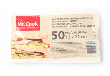 Sviestmaižu maisiņi papīra UNIWELL 50gb.