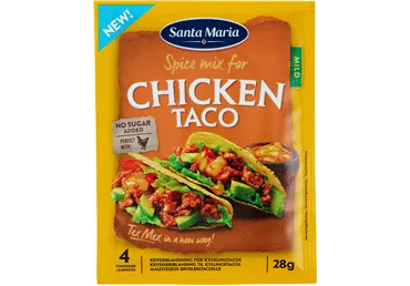 Taco garšvielu maisījums vistas gaļai SANTA MARIA 28g