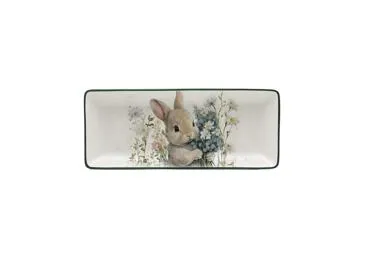 Taisnstūra šķīvis ILAJA Rabbit 28x12cm