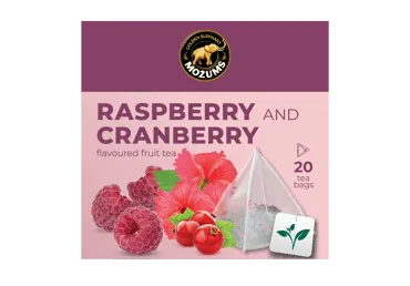 Tēja Možums aveņu un dzērveņu augļu 20*2g