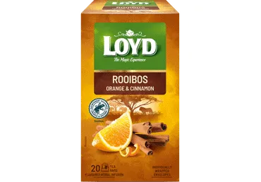Tēja Rooibos LOYD ar apelsīnu un kanēli 20x2g