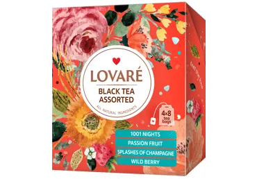 Tējas komplekts LOVARE Assorted 4x8gab. 64g