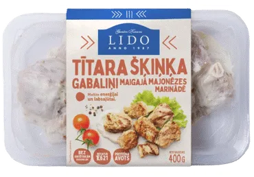 Tītara šķiņķa gabaliņi maigajā marinādē LIDO 400g