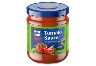 Tomātu mērce bez konservantiem WELL DONE 480g
