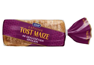 Tostermaize Latvijas Tost Maize ar grauzdētiem sīpoliem  LATVIJAS MAIZNIEKS 450g