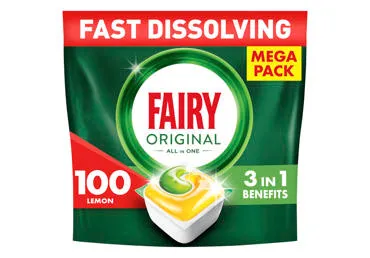 Trauku mazgājamās kapsulas FAIRY Ain1 Lemon 100gb.