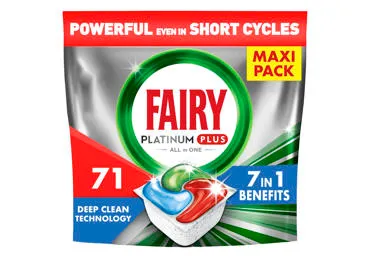 Trauku mazgājamās kapsulas FAIRY Platinum+ Deep 71gb.