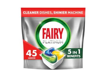 Trauku mazgāšanas kapsulas FAIRY Platinum Lemon 45gab.