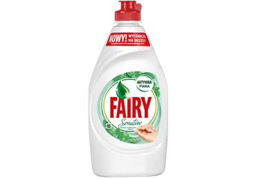 Trauku mazgāšanas līdzeklis FAIRY Sensitive Tea Tree&Mint 450ml