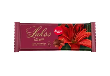 Šokolāde Laima tumšā ar veselām mandelēm Lukss 190g