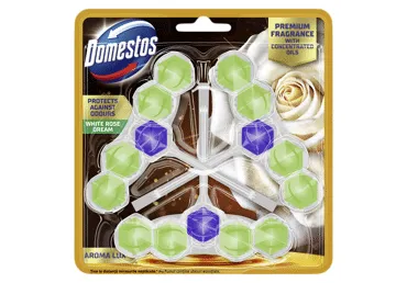 Tualetes atsvaidzinātājs DOMESTOS Power White Rose 3x50g