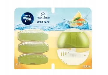 Tualetes bloks AMBI PUR citronu-mandarīnu 4x55ml