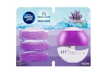 Tualetes bloks AMBI PUR lavanda-rozmarīns 4x55ml