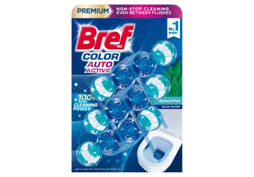 Tualetes bloks BREF Color Auto Active Eucalyptus 3x50g