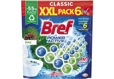 Tualetes bloks BREF Power Aktiv Pine 6x50g