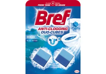 Tualetes bloks skalošanas tvertnei BREF 2x50g