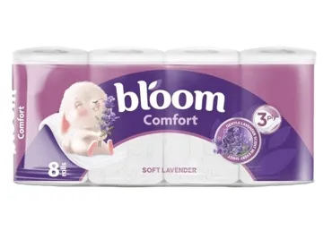 Tualetes papīrs BLOOM Lavanda 8ruļļi 150lap.