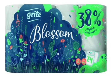 Tualetes papīrs GRITE Blossom 3k. 24r.