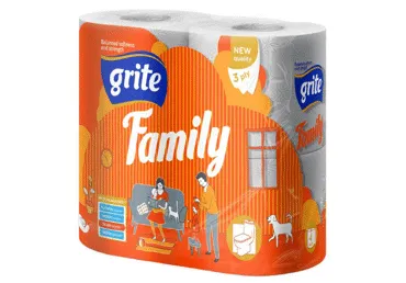Tualetes papīrs GRITE Family 3k.4r.