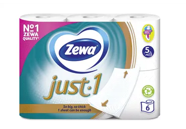 Tualetes papīrs ZEWA Just1 5k.6r.