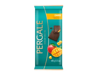 Tumšā šokolāde PERGALE ar mango pildījumu 100g