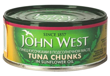Tunzivs gabaliņi eļļā JOHN WEST 145g