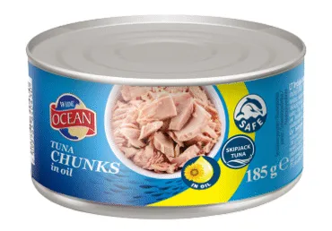 Tunzivs gabaliņi eļļā WIDE OCEAN 185g