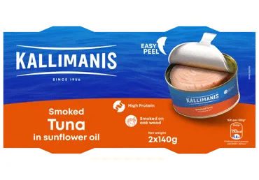 Tunzivs kūpāta saulespuķu eļļā KALLIMANIS 2x140g