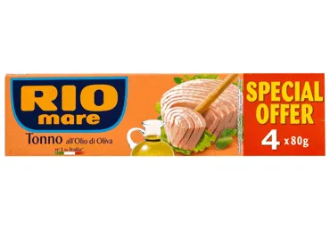 Tuncis RIO MARE, olīveļļā, 3+1 (4 x 80g)