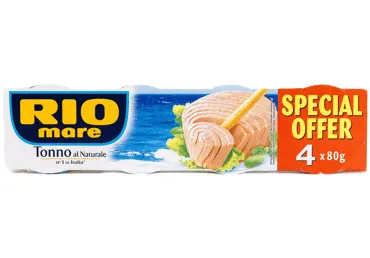 Tuncis RIO MARE savā sulā, 3+1 (4 x 80g)