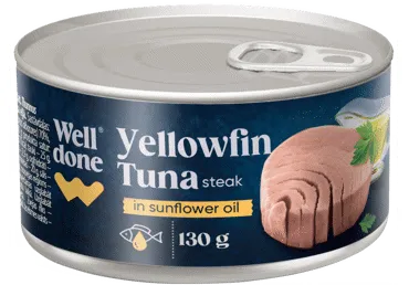 Tunzivs steiks saulespuķu eļļā WELL DONE 185g