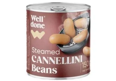 Tvaicētes pupiņas Canellini WELL DONE 150g