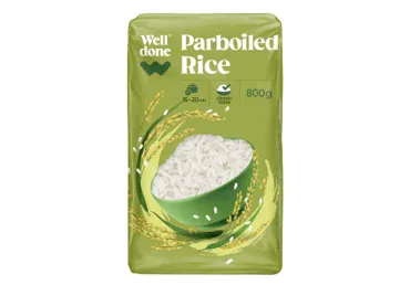 Tvaicēti rīsi WELL DONE 800g