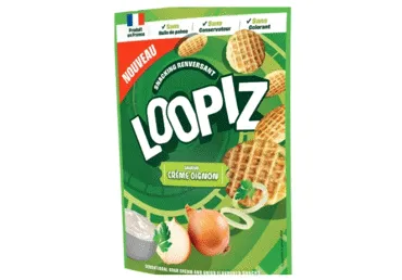 Uzkoda ar krējuma un sīpolu garšu LOOPIZ 60g