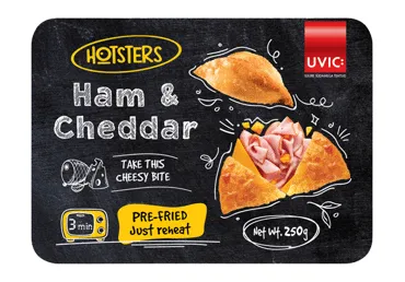 Uzkoda Hotsters UVIC Cheddar&Ham 250g
