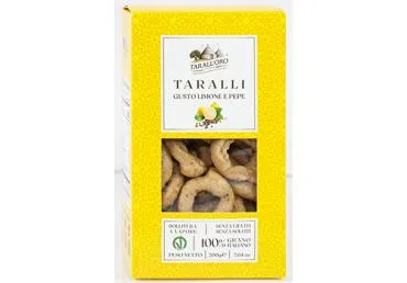 Uzkodas Taralli citronu&piparu TARALL'ORO 200g