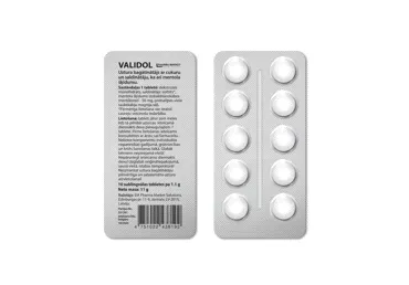 Uztura bagātinātājs PHARMA MARKET Validol 10gab.