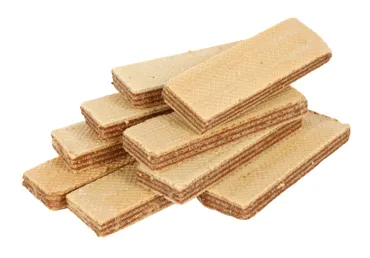 Vafeles ar kakao pildījumu sver.