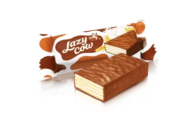 Vafeļu konfektes Lazy Cow ROSHEN sver.